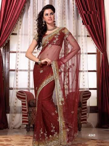 Bollywood SARI INDISCHE PARTY KLEID mit Blusenstoff